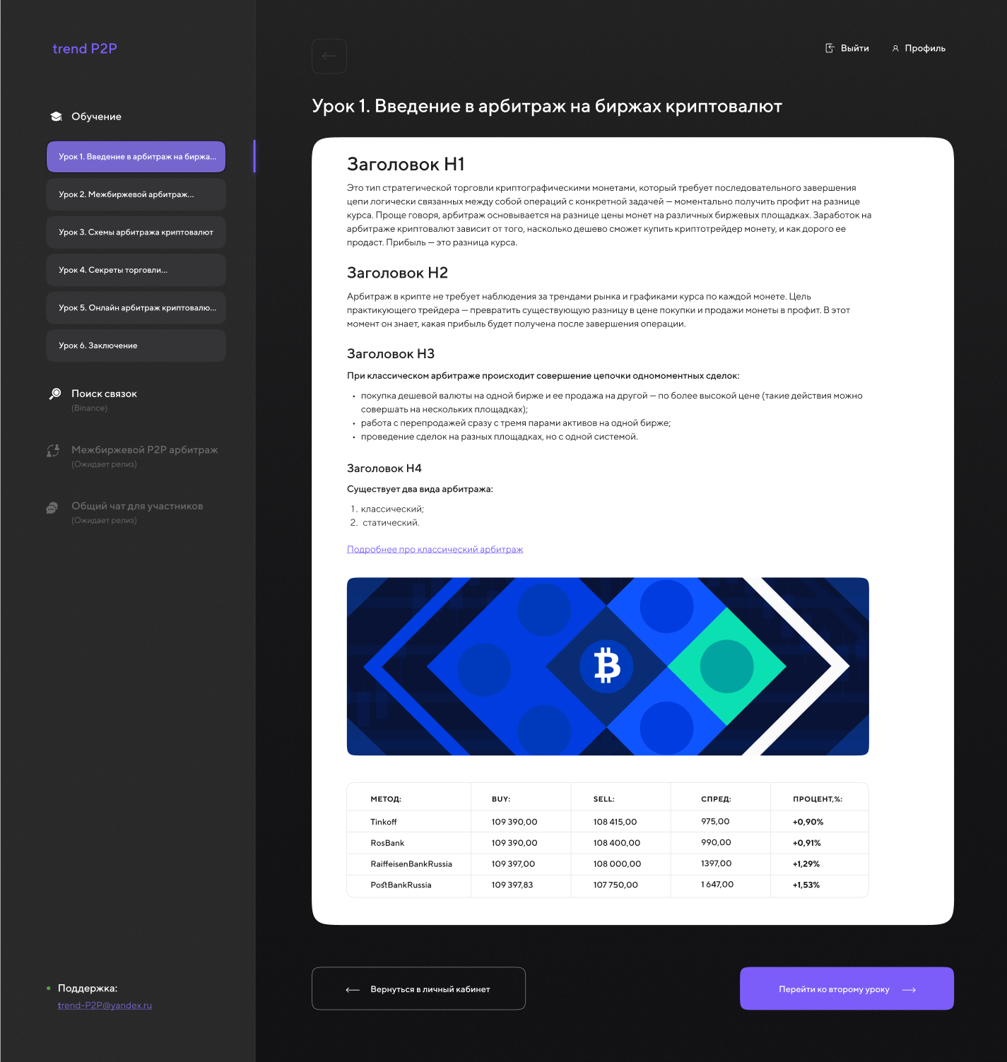 trend P2P — экран 3